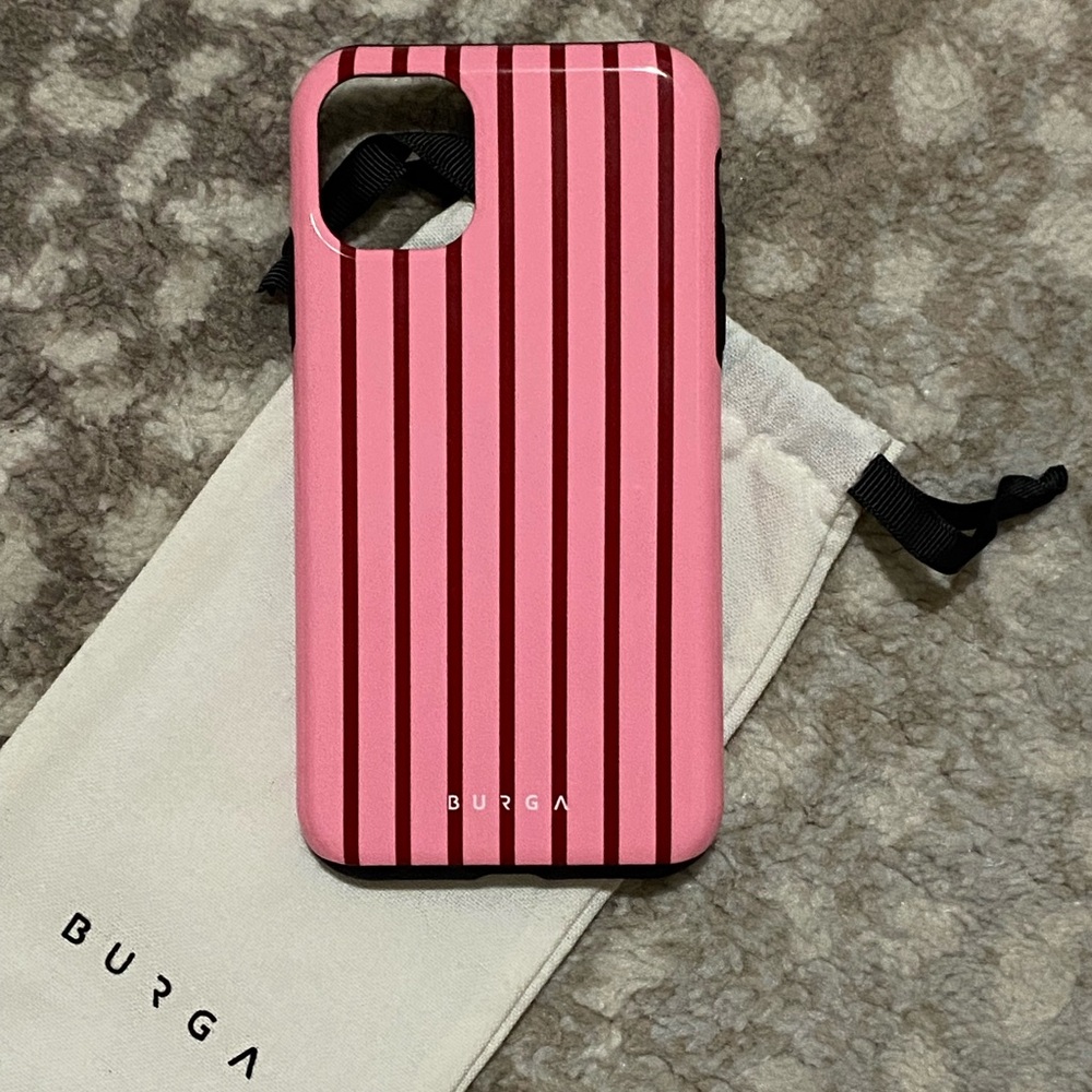 Pink Striped Protective Phone Case